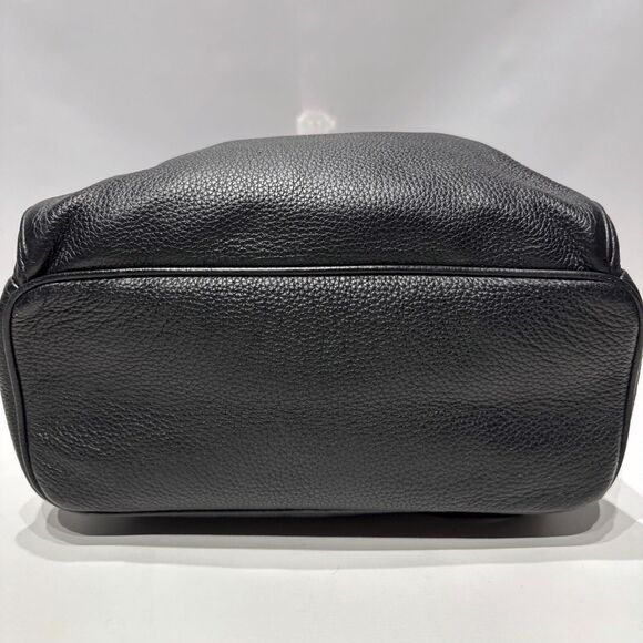 Michael By Michael Kors Black Pebble Leather Backpack Gold Hardware - Picture 9 of 16